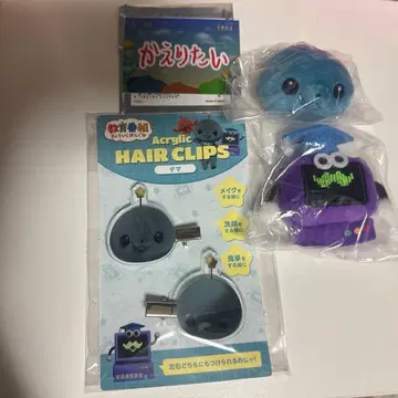 교육 방송 타마 아크릴 헤어 클립 노멀 봉제 인형 배치 스티커