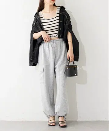 [ 미사용 새상품 ] Chico 분또 파라슈트 팬츠 신색상 그레이