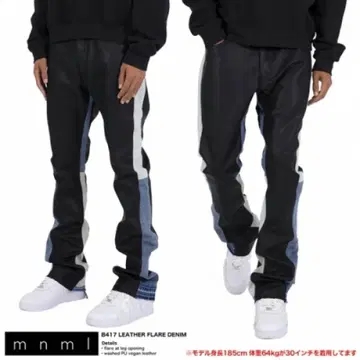 mnml B417 LEATHER FLARE DENIM 사이즈 30