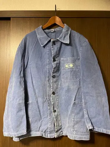 1970s 유로 워크 자켓 커버올 빈티지 프랑스 워크