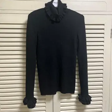 나네트레포 NY 브랜드 리브 니트 블랙