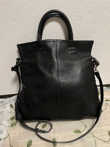 AULENTTI 복조리 빅백 블랙 가죽