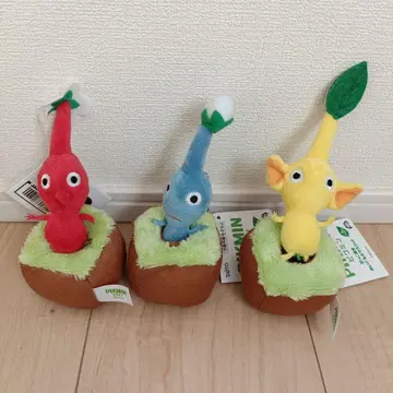 피크민 뽑기 봉제 인형 마스코트 전 3종 세트