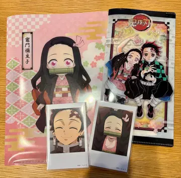 귀멸의 칼날 폴라로이드풍 브로마이드 미니 클리어 파일 티켓 케이스 원화전