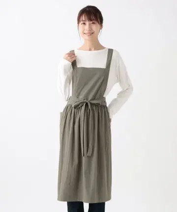 [ 택 포함 ] 드레스 에이프런 그레이 성숙/러블리