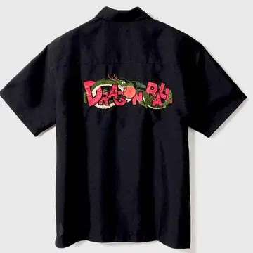 드래곤볼 로고 빅 실루엣 폴리 트로 반팔 셔츠