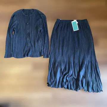 MEIPLE 메이플 네이비 플리츠 셋업