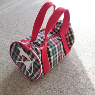 아놀드 파머 체크 무늬 미니 보스턴 백