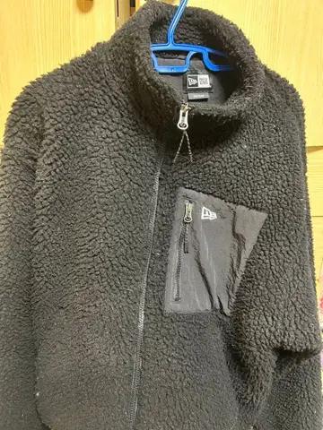 NEW ERA 골프 플리스 자켓 블랙