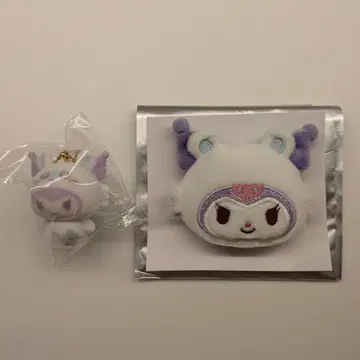 산리오 치이카와 (먼작귀) 모몽가 쿠로미 플로키 헤어 클립 2개 세트