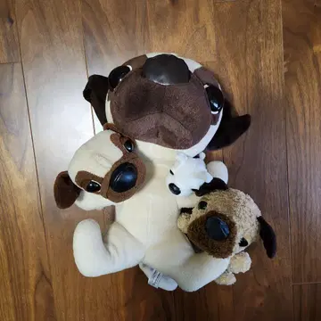 THE DOG 강아지 봉제 인형 세트 퍼그 프렌치 불독