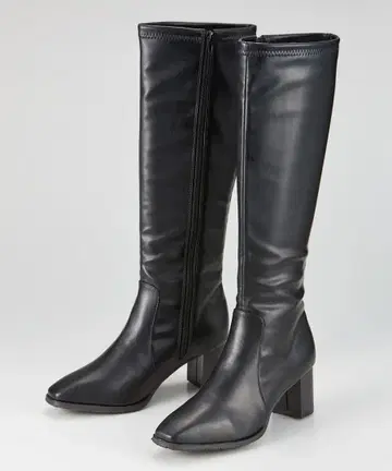 미끄럼 방지 방수 블랙 롱 부츠