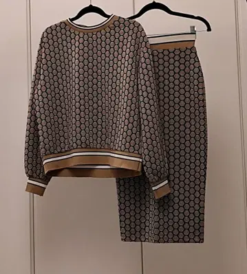 브라운 계열 기하학 패턴 셋업