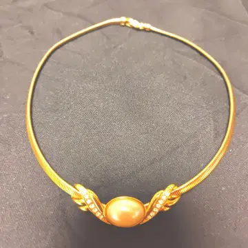 [ 미사용 ] 빈티지 MONET 골드 목걸이 펄 지르코니아