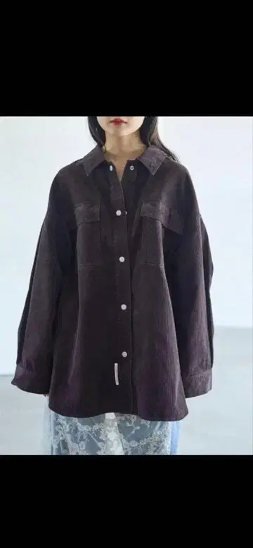 LEPSIM 코듀로이 BIG 셔츠 다크 브라운 택 포함 미사용 새상품