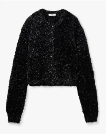 Mila Owen 크루넥 샤기 니트 가디건