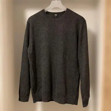 유니클로 캐시미어 크루넥 스웨터 XL 그레이