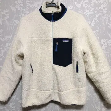 patagonia 플리스 자켓 아이보리/네이비