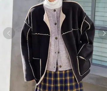 리버서블 코듀로이 보아 숏 자켓