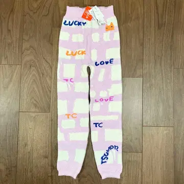 와코루 츠모리치사토 니트 레깅스 따뜻한 소재 M-L 핑크