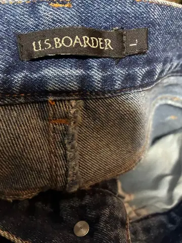 U.S.BOARDER 스트레이트 데님 팬츠