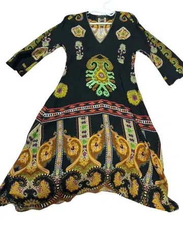 에트로 A라인 원피스 7부 소매