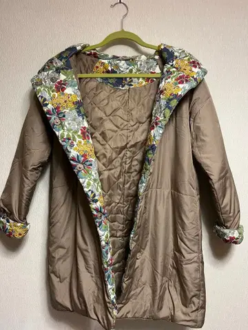 애프터눈 티 LIBARTY 리버티 충전솜 코트 아우터 베이지 M