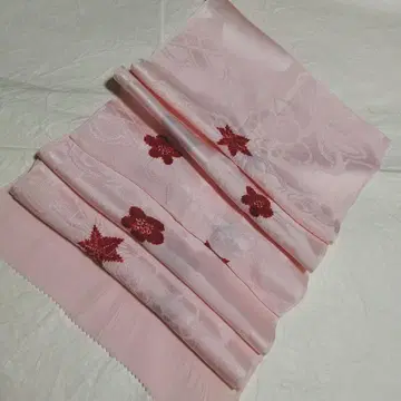 순수 실크 미사용 튀김 쥐어짜기 오비 장식 천