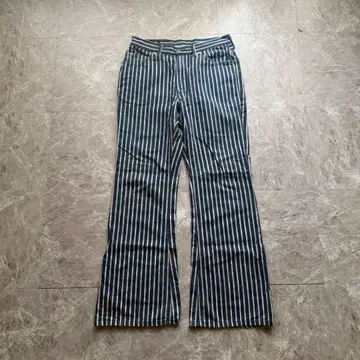 Lee stripe flare denim pants y2k