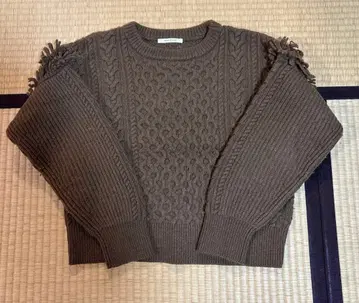 [ 새상품급 ] TOMORROW LAND 니트 카키 S