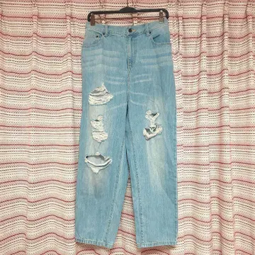 [ 새상품 ] PUNYUS 사이즈 3 크러쉬 데님 팬츠