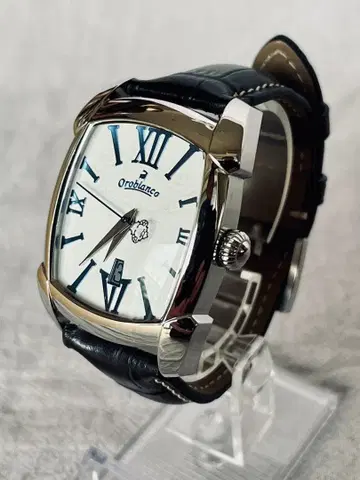 [새상품급] 오로비안코 쿼츠 손목시계 레탕고라 실버/블루