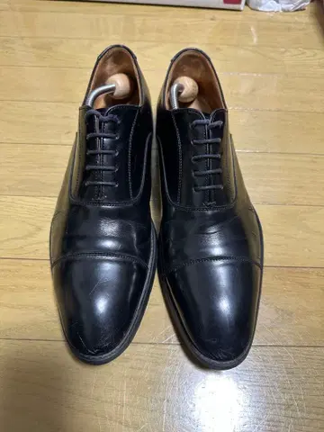 REGAL 블랙 가죽 드레스 신발 스트레이트 팁 26cm