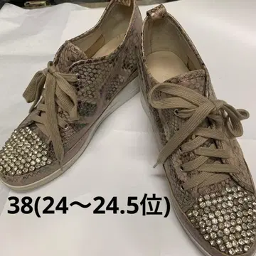 스네이크 패턴 비쥬 인힐 스니커즈 38(24~24.5 정도)
