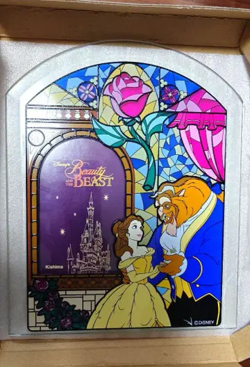 [ 미사용 ] 미녀와 야수 유리 포토 프레임