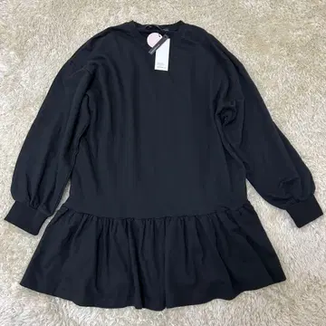 [새상품] 이시카와라보 블랙 빅 사이즈 긴팔 맨투맨 소재 튜닉