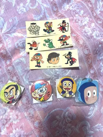 쇼와 레트로 후지코 후지오전 캔뱃지 씰 키커버 몬스터군 핫토리군