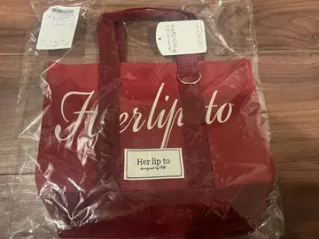 미사용 새상품 herlipto mini tote 토트백 보르도 와인 레드