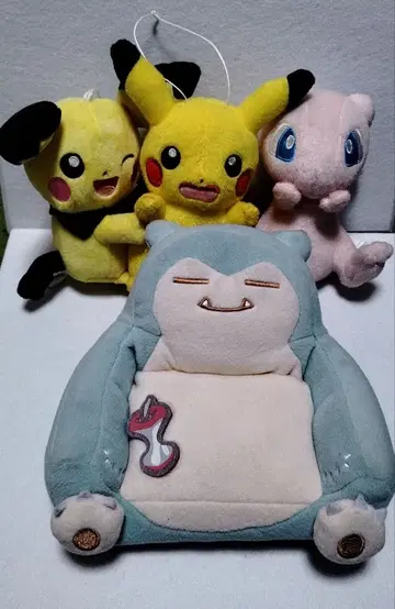 포켓몬 센터 한정판 카비곤 등 초기 포켓몬 봉제 인형 세트