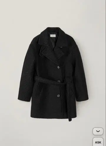 OHOTORO boucle 2way 하프 코트 블랙