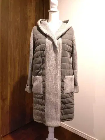 T.H COMPANY 그레이 퀼팅 코트