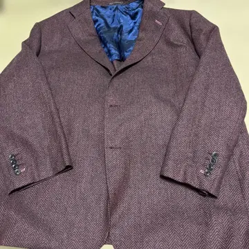 울 100% 와인 레드 테일러드 자켓