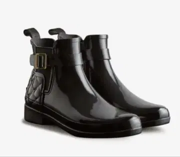 새상품급! 헌터 퀼팅 숏 레인부츠 블랙 정가 22000엔