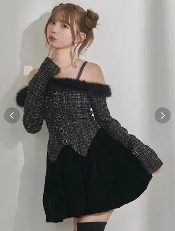 EATME 비쥬 스트랩 미니 원피스 블랙