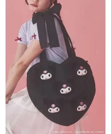 완판템 merry jenny 쿠로미 콜라보 하트 토트백