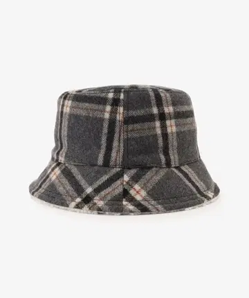 [택 포함] 리버서블 체크 버킷햇 다크 그레이