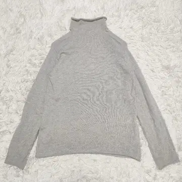 갤러리 바이 캐시미어 100% 하이넥 니트 긴팔 그레이 S