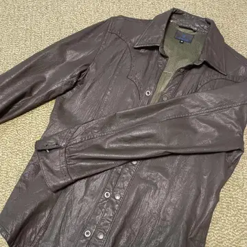 커스텀 컬처 가죽 셔츠 사이즈 48