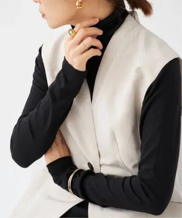 IENA 코튼 실크 텐지쿠 터틀 풀오버