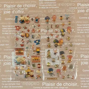 하자품 헬로키티 & 키키라라 여름 축제 씰 2종 세트 레어 K419